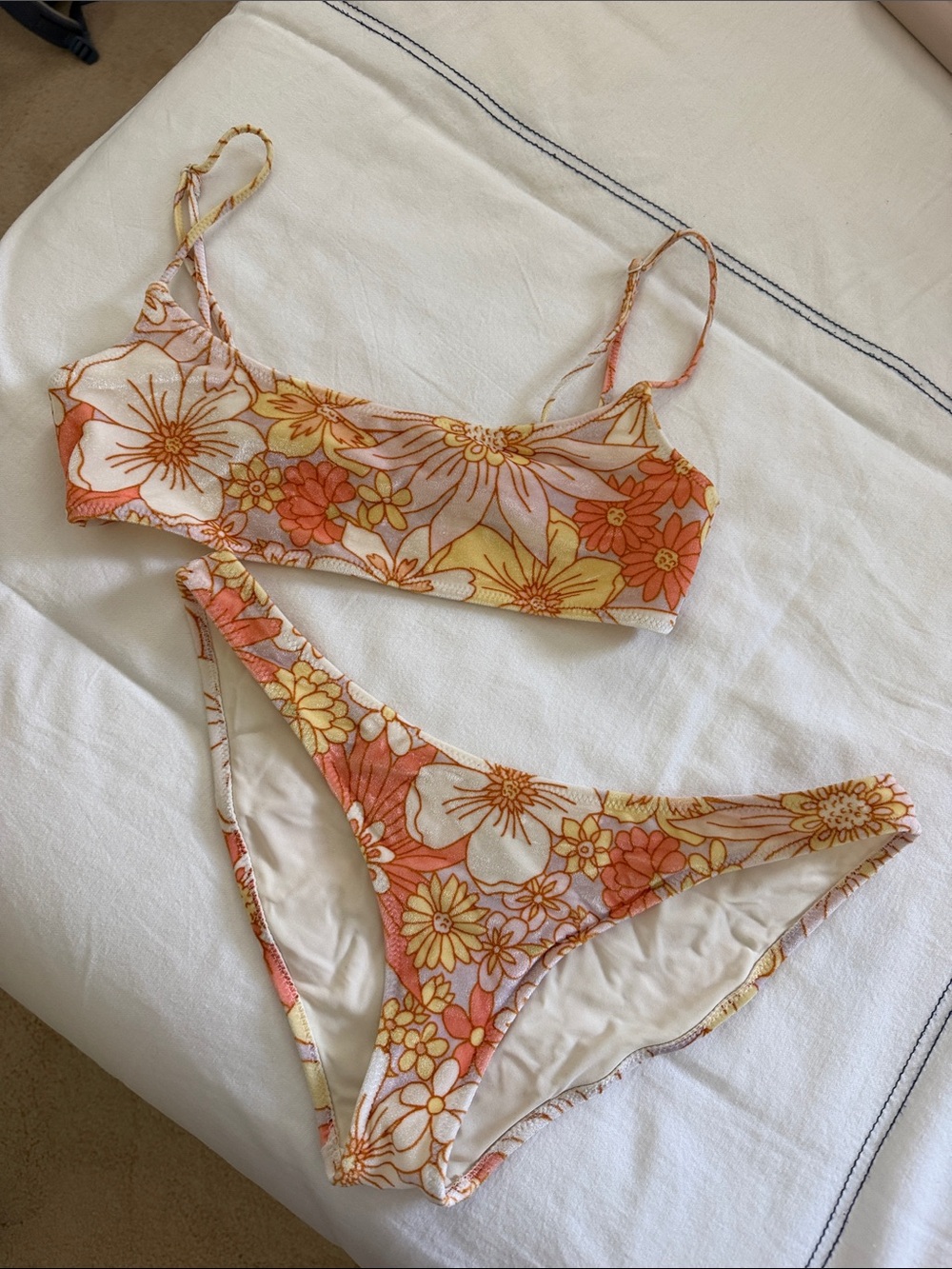 Triangl Mica Bikini Set in Floral Velvet